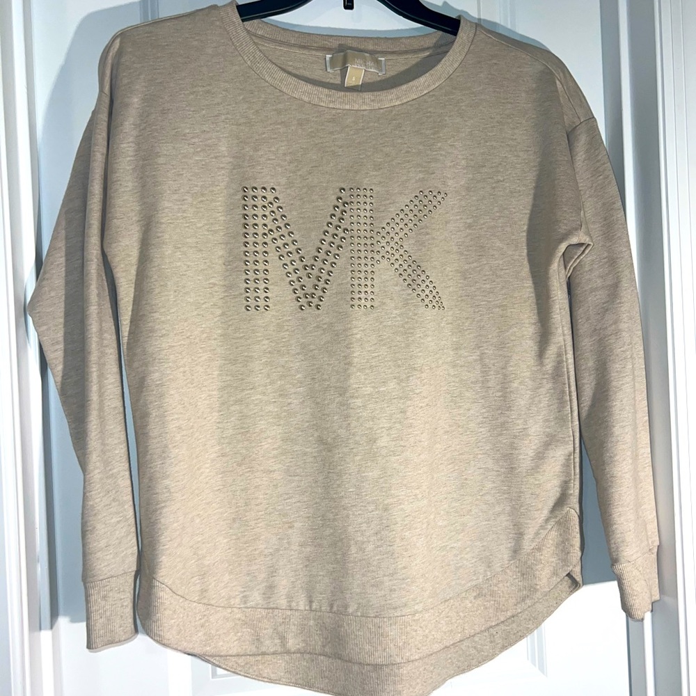 MK Michael Kors Logo Tan Sweatshirt